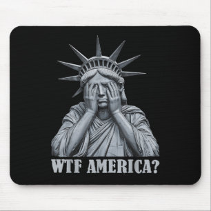 Tapis De Souris Wtf America_ Anti-Trump Politique Et Démocratie
