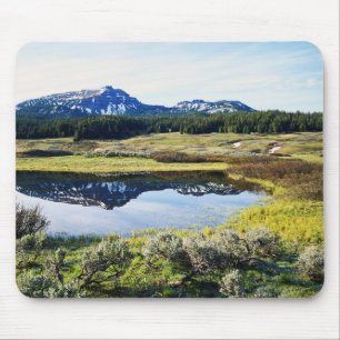 Tapis De Souris Wyoming, Montagnes Rocheuses, Un pic montagneux