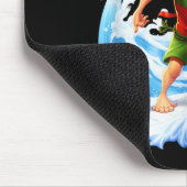 Tapis De Souris X-mas Christmas Elf Riding Surfboard Surfboard (Coin)