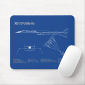 Tapis De Souris XB-70 Valkyrie - Plan directeur de l'avion AD (Avec souris)