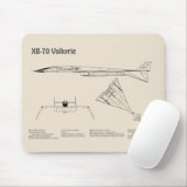 Tapis De Souris XB-70 Valkyrie - Plan directeur de l'avion SD (Avec souris)