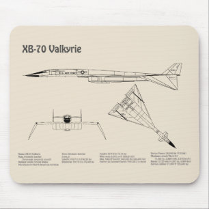 Tapis De Souris XB-70 Valkyrie - Plan directeur de l'avion SD