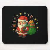 Tapis De Souris Xel Santa Claus With Retro Gamer Christmas  (Devant)