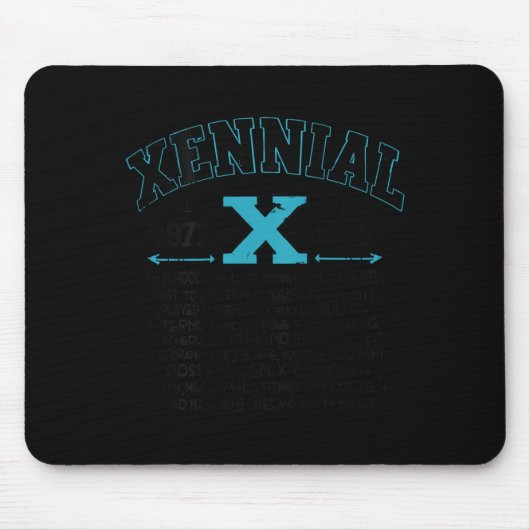 Tapis De Souris Xennial Generation X 1970s 1980s Millennial Gen X (Devant)
