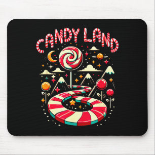 Tapis De Souris Xmas Candy Land Trail Arc-en-ciel Bonbon de Noël M
