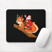Tapis De Souris Xmas Family Matching Funny Santa Riding Squirrel C (Avec souris)