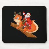 Tapis De Souris Xmas Family Matching Funny Santa Riding Squirrel C (Devant)