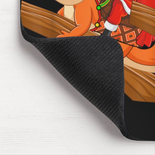 Tapis De Souris Xmas Family Matching Funny Santa Riding Squirrel C (Coin)