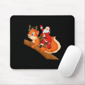 Tapis De Souris Xmas Family Matching Funny Santa Riding Squirrel C (Avec souris)