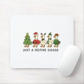 Tapis De Souris Xmas Funny Silly Goose Christmas Pjs Just A Festiv (Avec souris)