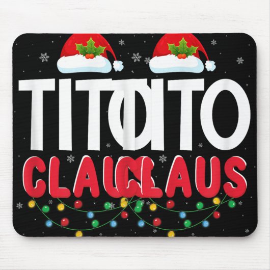 Tapis De Souris Xmas Light Tito Santa Claus Christmas Matching Cos (Devant)