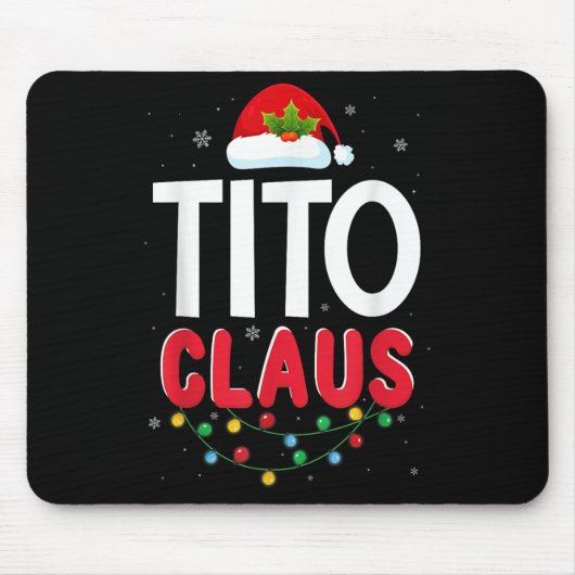Tapis De Souris Xmas Light Tito Santa Claus Christmas Matching Cos (Devant)