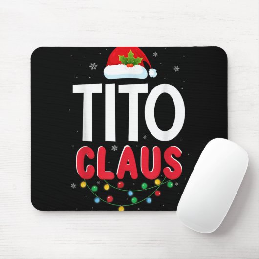 Tapis De Souris Xmas Light Tito Santa Claus Christmas Matching Cos (Avec souris)