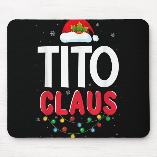 Tapis De Souris Xmas Light Tito Santa Claus Christmas Matching Cos (Devant)