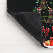 Tapis De Souris Xmas Lights Santa Irish Setter Dog Christmas Tree (Coin)