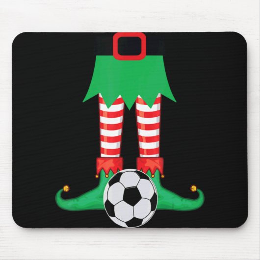Tapis De Souris Xmas Matching Soccer Elf Pajama Christmas Team S (Devant)