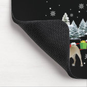 Tapis De Souris Xmas Pug Sledge Christmas Sledge Santa Dog (Coin)