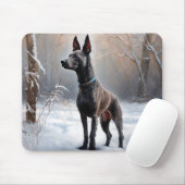 Tapis De Souris Xoloitzcuintli Laisser neiger Noël (Avec souris)