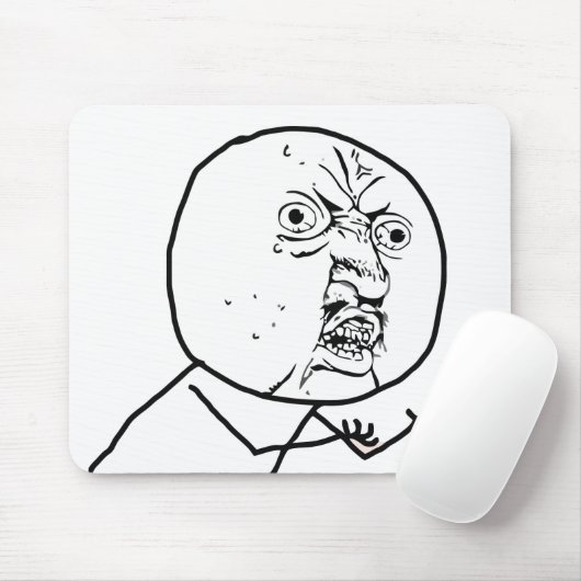 Tapis De Souris Y U NO (original) - Mousepad (Avec souris)