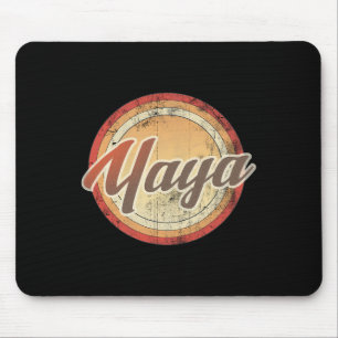 Tapis De Souris Yaya Vintage dénudé Retro Anniversaire cadeau