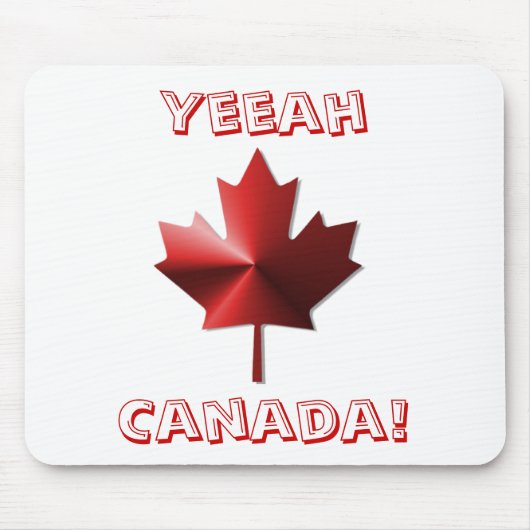 Tapis De Souris Yeeah Canada Drapeau Maple Leaf Mousepad (Devant)