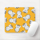 Tapis De Souris Yellow Cute Animal Pattern (Avec souris)