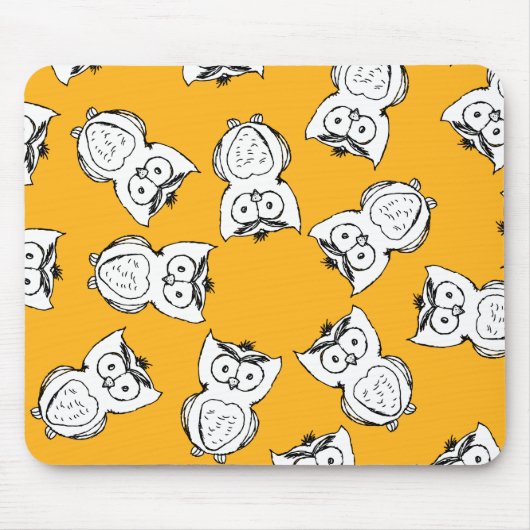 Tapis De Souris Yellow Cute Animal Pattern (Devant)