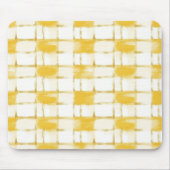 Tapis De Souris Yellow Gold White Plaid Stripes (Devant)