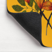 Tapis De Souris Yellow Lily Print on Mousepad (Coin)