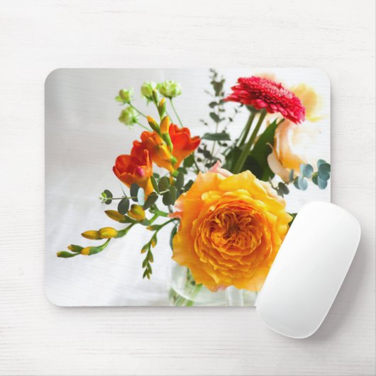 Tapis De Souris Yellow Rose Mouse Pad (Avec souris)