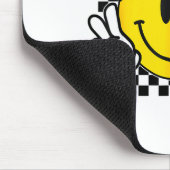 Tapis De Souris Yellow Smile Face Cute Checkered Peace Smiling Hap (Coin)