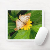 Tapis De Souris yellow white butterfly moth (Avec souris)
