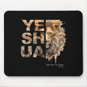 Tapis De Souris Yeshua, Lion de Juda, Jésus, Dieu, Verset biblique
