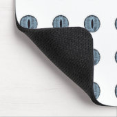 Tapis De Souris Yeux à points bleu d'Halloween (Coin)