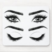 Tapis De Souris Yeux avec de longs cils et fronts (Devant)