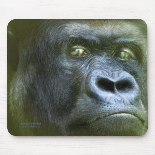 Tapis De Souris Yeux sauvages - Silverback Mousepad (Devant)