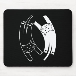 Tapis De Souris Yin et chats Mousepad de Yang