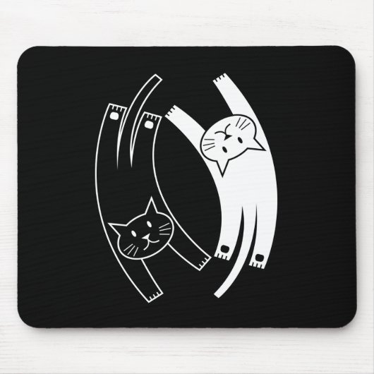 Tapis De Souris Yin et chats Mousepad de Yang (Devant)