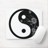 Tapis De Souris Yin floral noir Yang (Avec souris)