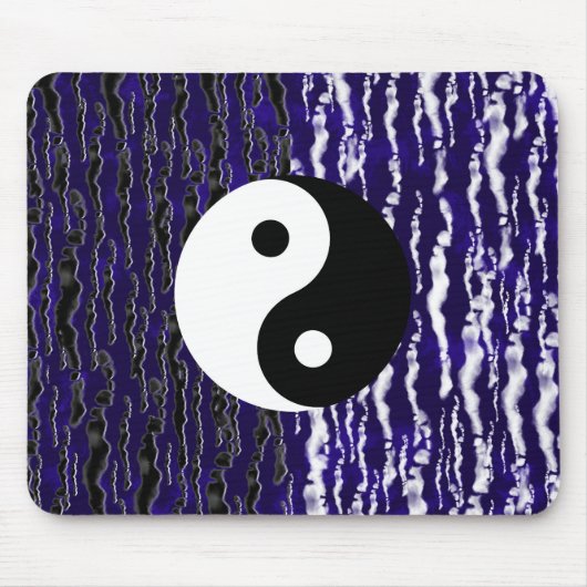 Tapis De Souris Yin Yang Blue Tranquillité Zen Energy (Devant)