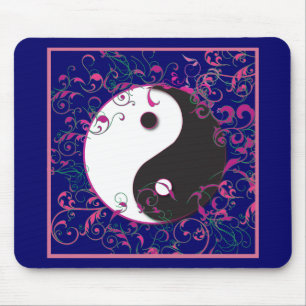 Tapis De Souris Yin & Yang Floral Design