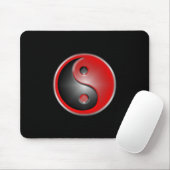 Tapis De Souris yin-Yang-rouge (Avec souris)