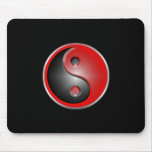 Tapis De Souris yin-Yang-rouge