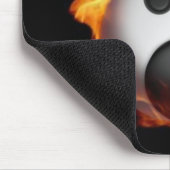 Tapis De Souris Yin Yang sur le feu Mousepad (Coin)
