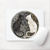 Tapis De Souris Ying et Yang Cats (Avec souris)