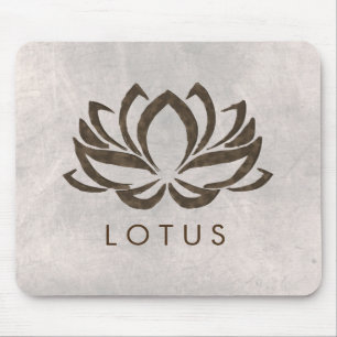 Tapis De Souris Yoga curatif d'aquarelle de fleur de Lotus
