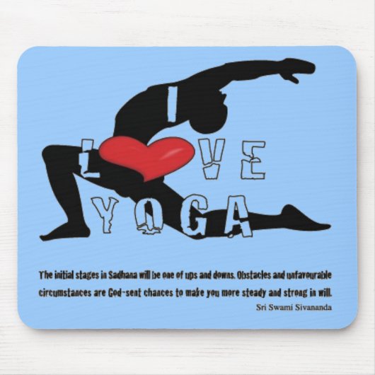 Tapis De Souris Yoga d'amour (Devant)