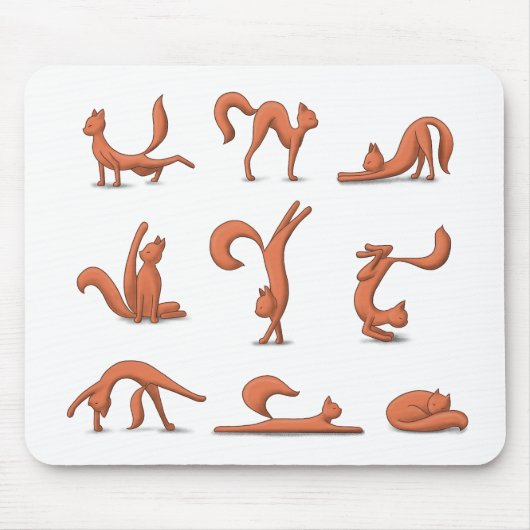 Tapis De Souris Yoga de chat (Devant)