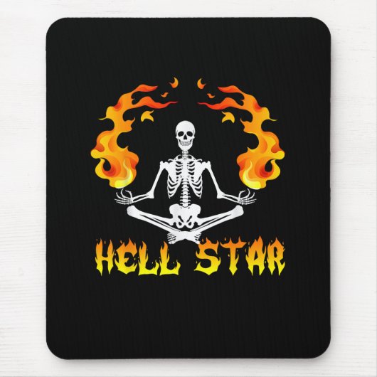 Tapis De Souris Yoga de squelettes devient une star de l'enfer (Devant)