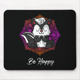 Tapis De Souris Yoga Déchaîné Calme Skunk Yoga Zen